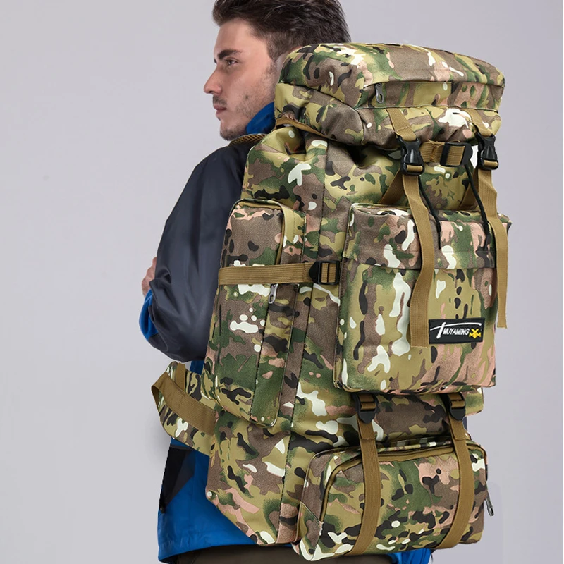 Beste 70L Tactische Rugzak Waterdichte Outdoor Sporttas Militaire Klimmen Tassen Grote Camping Rugzak Reistas Grote WX115