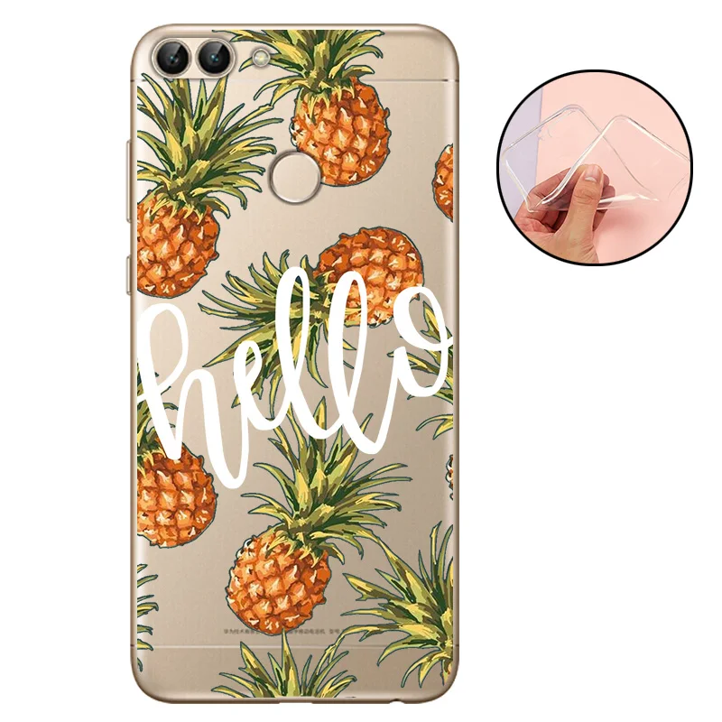 CROWNPRO СПС huawei P Smart чехол силиконовый мягкий ТПУ чехол P Smart Coque задний телефон для Funda huawei P Smart чехлы - Цвет: TABLT