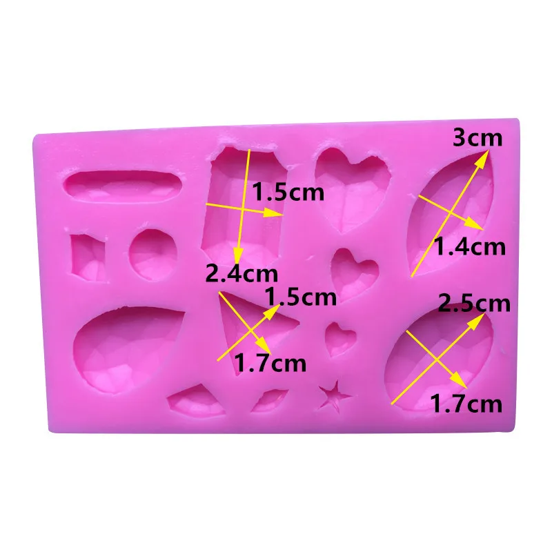 3D Mini Diamonds Jewel Cameo Gemstone Fondant Cake Molds Chocolate Mould for the Kitchen Baking Sugarcraft Decoration Tool | Дом и сад