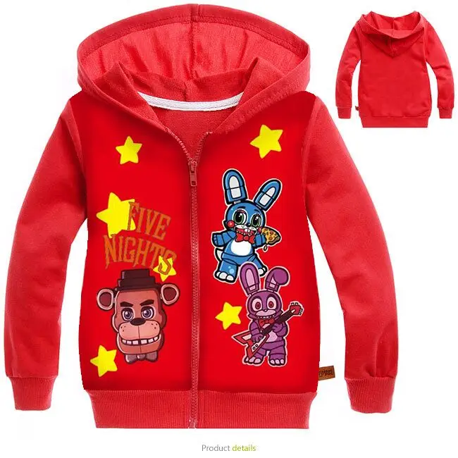 color at picture Толстовки с капюшоном для маленьких мальчиков, Ninjago, свитшоты с принтом «Звездные войны», «пять ночей с Фредди» для мальчиков, пальто, детская куртка на молнии с героями мультфильмов для девочек, верхняя одежда - Цвет: color at picture