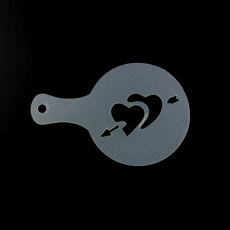 16 шт./компл. пластиковые трафареты для кофе латте капучино бариста