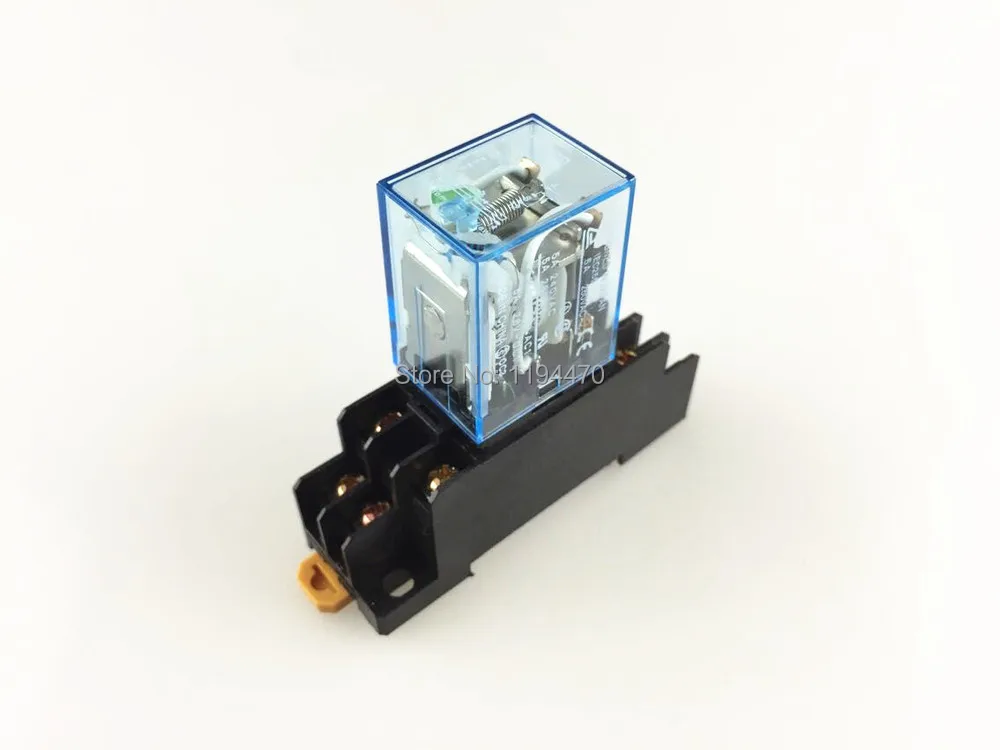 10 компл./лот реле мощности катушки MY2NJ 24V DC миниатюрное DPDT 2NO 2NC 8 контактов 5A 240VAC MY2N J