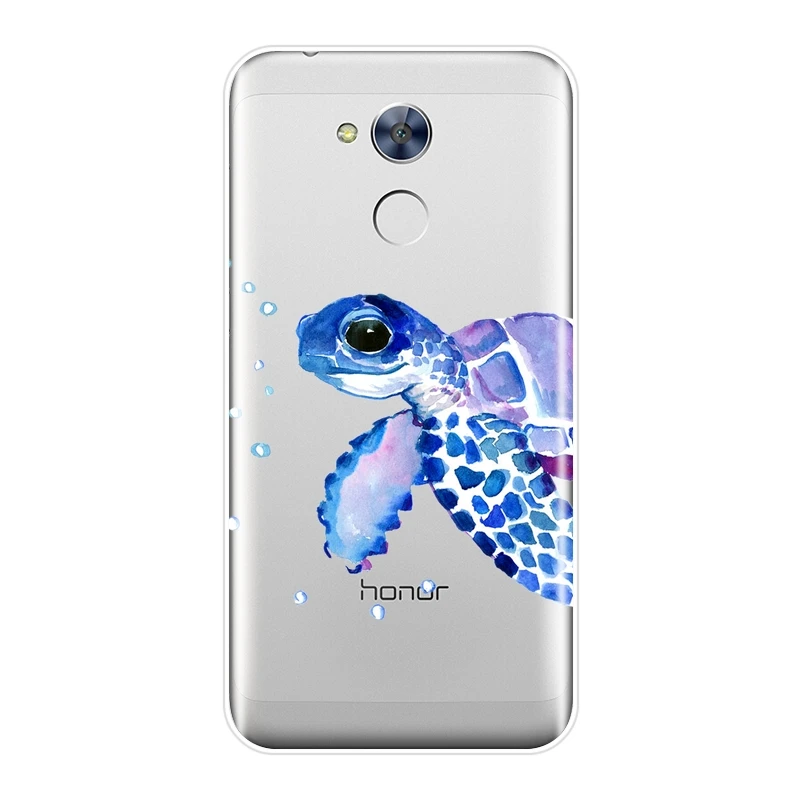 Мягкий силиконовый чехол для телефона Huawei Honor 4C 5C 6C 6A Pro Зеленая синяя Черепаха