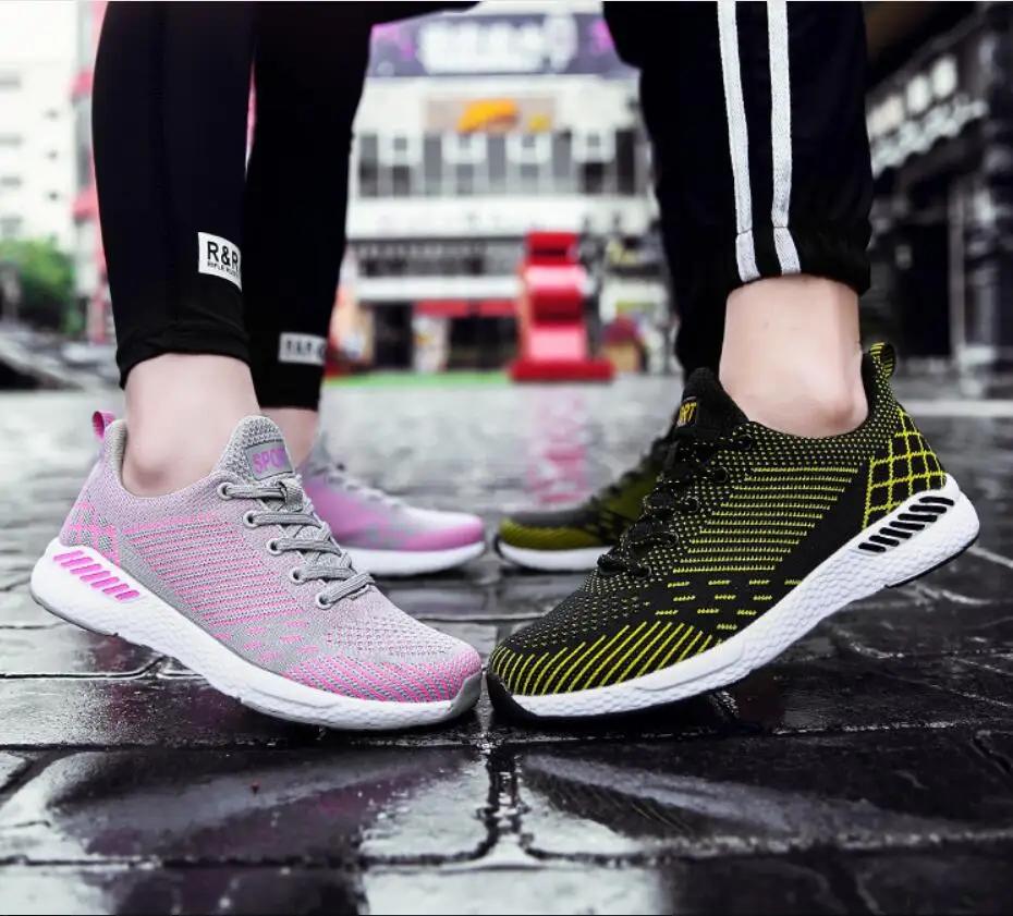 Designer shoes men 2019 new Flying woven mesh Breathable lace-up Unisex couple casual flat Sneakers zapatos de hombre CS-128 | Обувь