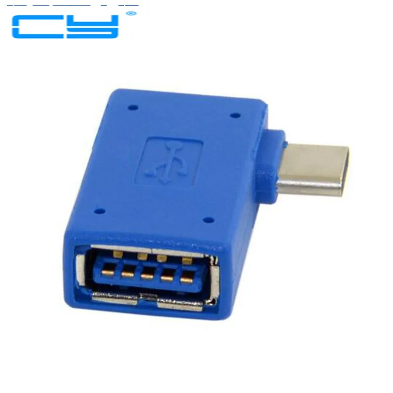Прямоугольный 90 градусов USB 3 1 type c C Type папа к 0 A Женский OTG адаптер Коннектор