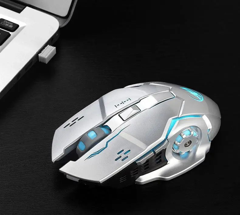 Hobbylan беспроводная мышь оптическая игровая мышь Бесшумная USB перезаряжаемая 1600 точек/дюйм для ПК, ноутбука, компьютера, беспроводная мышь d20