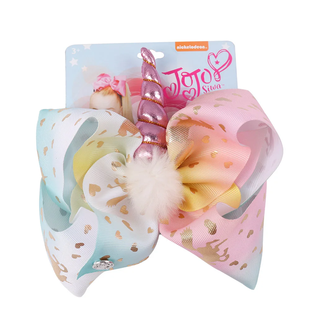 Classic Best-selling Bullhorn Furry Unicorn Bowtie Hairclip for Children baby hair accessories headbands girls | Детская одежда и