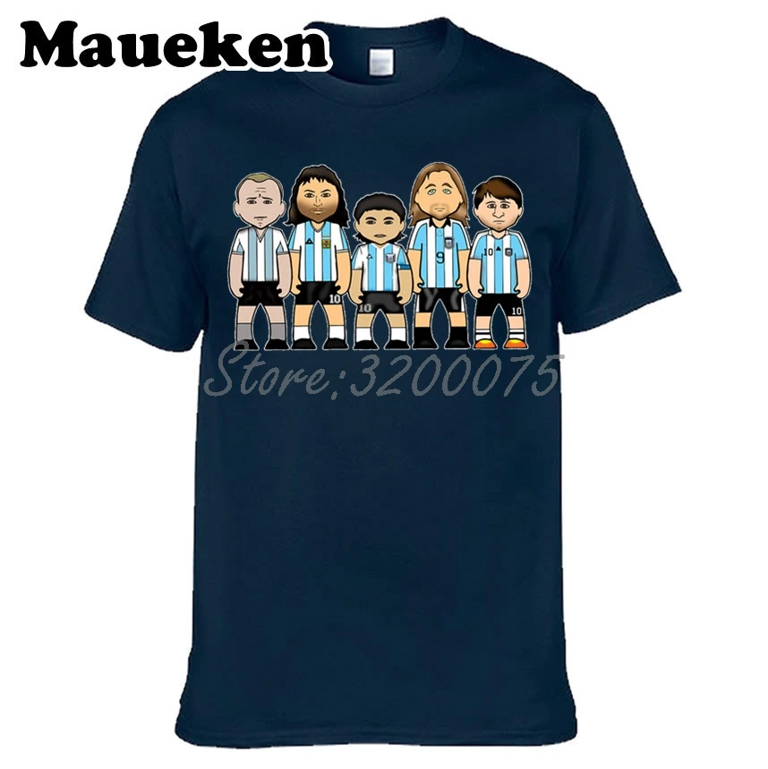 Мужская футболка с надписью Greatest of Argentinian Legend Gabriel Batistuta Lionel Messi Diego Maradona Mario Kempes