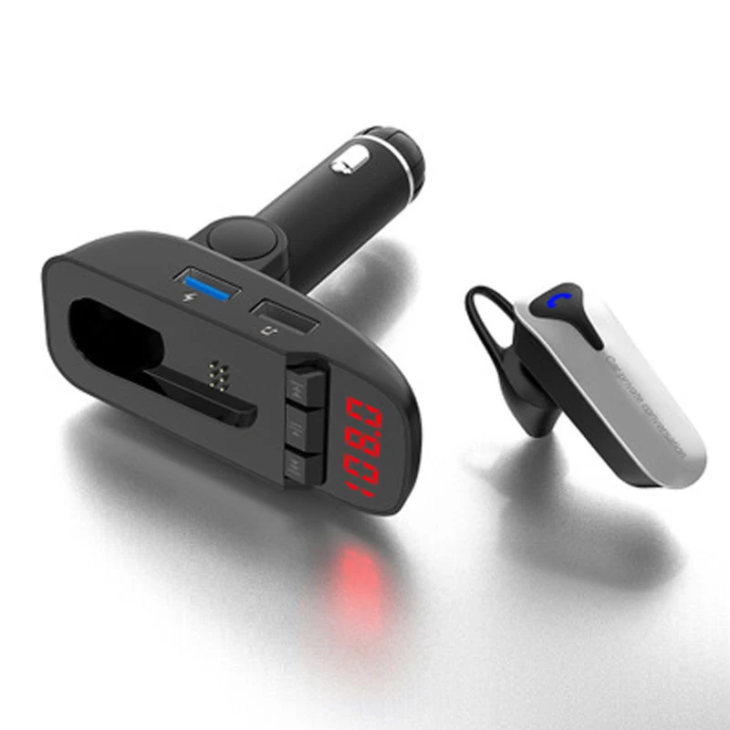 Автомобильный комплект FM-передатчик Bluetooth гарнитура Громкая связь MP3-плеер V4.2