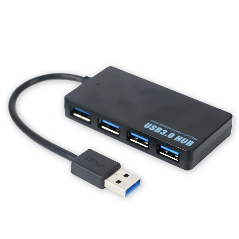 Twotro USB концентратор 3 0 4 порта Портативный Micro разветвитель черный для ПК ноутбука
