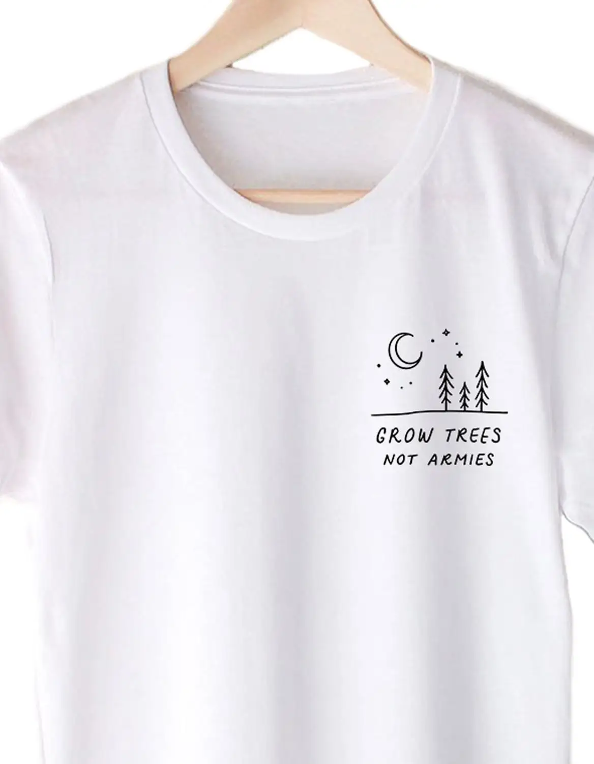 Растут деревья не армии camisetas эстетику гранж Графический Футболка женская kawaii