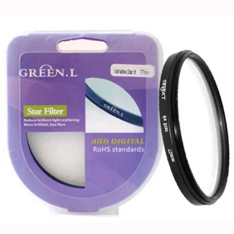 49 52 55 58 62 67 72 77 82 mm Green L camera lens variable star filter Point 4PT 6PT 8PT Star -4 6 8 Filter for canon nikon | Электроника
