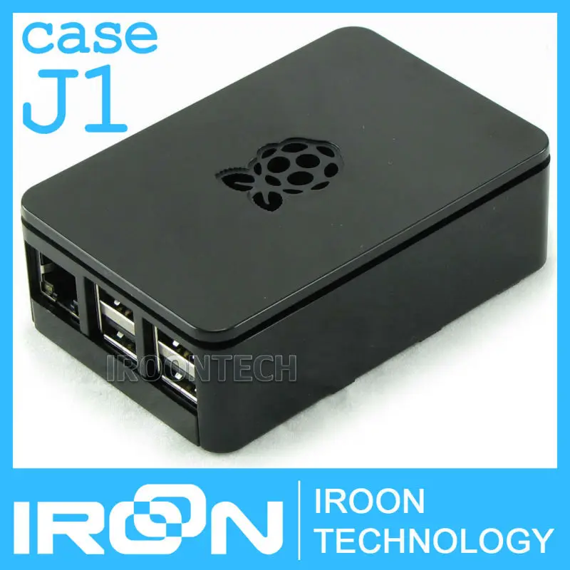 Чехол J1: официальный оригинальный чехол Коробка для Raspberry PI 3 Модель B PI3 и 2 Черный