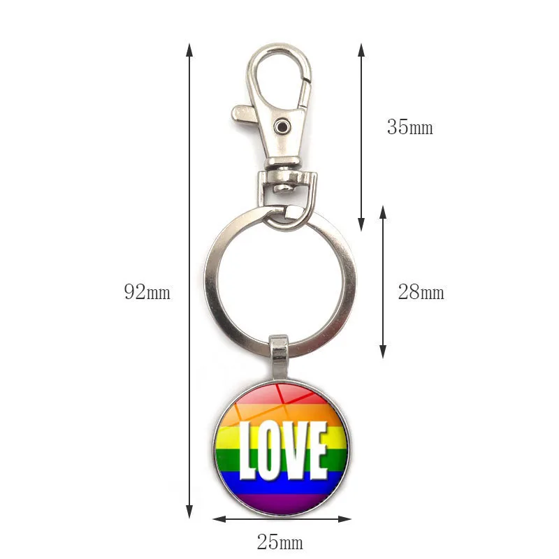 Gay Pride Радужный Флаг модный брелок ЛГБТ гордость бижутерия со стеклянными