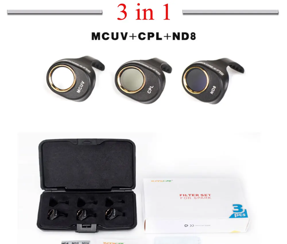 3/4/6 шт./компл. DJI Spark Multi-Слои защитная пленка MCUV/CPL/ND4 ND8 ND16 ND32 фильтр комплект линз прозрачная HD защитная пленка Камера защитное устройство для объектива