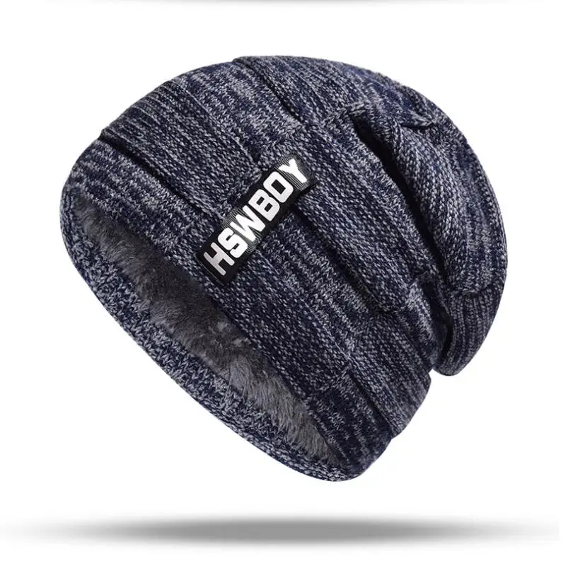 Женская и мужская вязаная шапка 2018 осенне зимняя теплая бини Skullies Повседневная