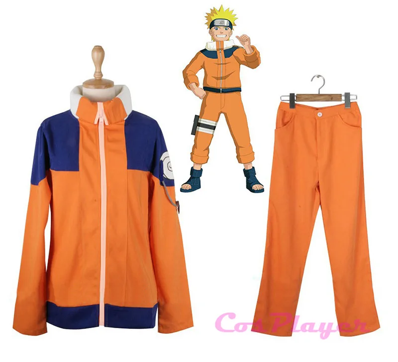 Аниме Форма Наруто Куртка и штаны комплект Узумаки Косплей костюм|naruto cosplay