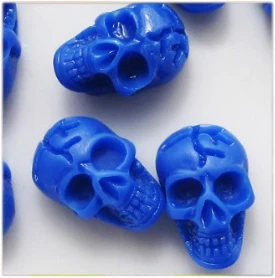 Dark blue 20 шт дизайн ногтей 3D Череп Кость дизайн смолы бусины для ногтей Советы DIY гель для ногтей Советы украшения - Цвет: Dark blue