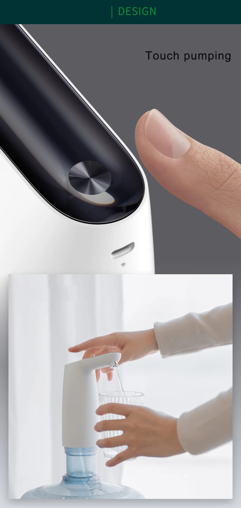 Kbxstart мини электрический USB диспенсер для воды, насос, машина, подставка, умный сенсорный диспенсер для напитков, кран для галлонов, бутылки для воды