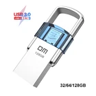 DM USB C флеш-накопитель 128 ГБ с поддержкой технологии OTG металлический USB 3,0 64 Гб Тип C флеш-накопитель ключ 32 ГБ флеш накопитель USB C мини-флеш-накопитель флешка