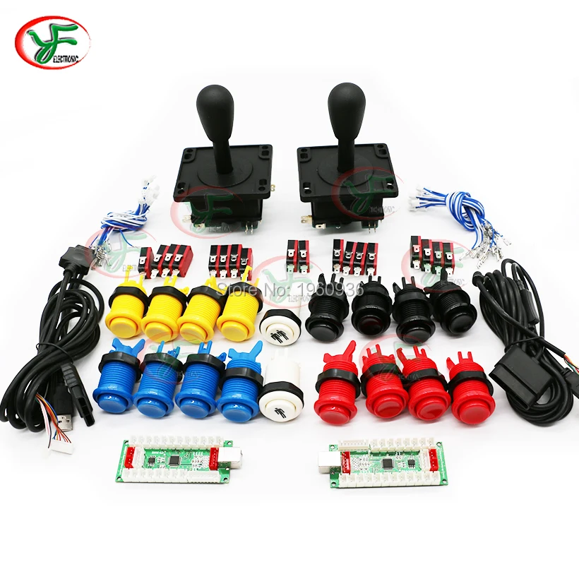 DY Arcade Kit PC PS2 PS3 (XBOX 360 для Windows) 4 в 1 USB энкодер Аркада HAPP стиль Joystck американские