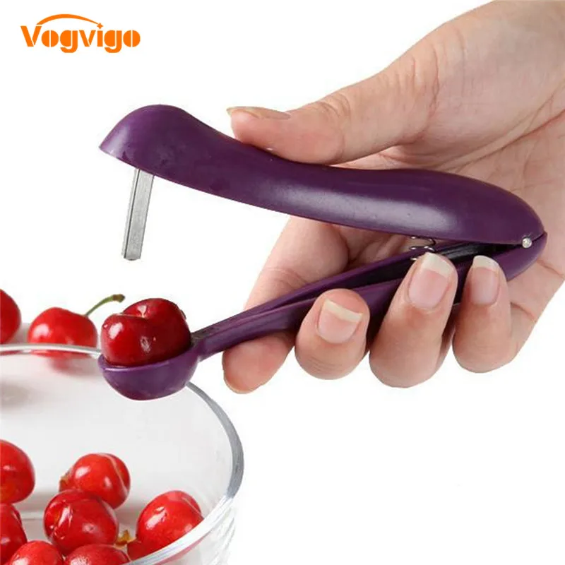 Cherry Pitter Cherries Clips Seed Remover Purple Plastic Cherry Kernels Kitchen Fuits& Vegetables Tools Cutter