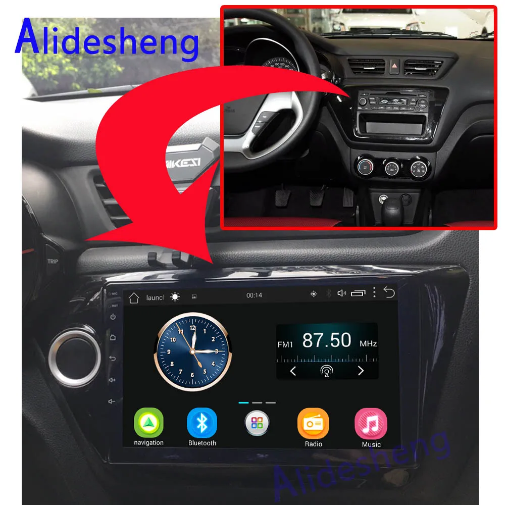 2.5D Android 2G ram 32G rom Автомобильный видео мультимедийный плеер для Kia k2 Rio 3 2010 2011 2012 2013
