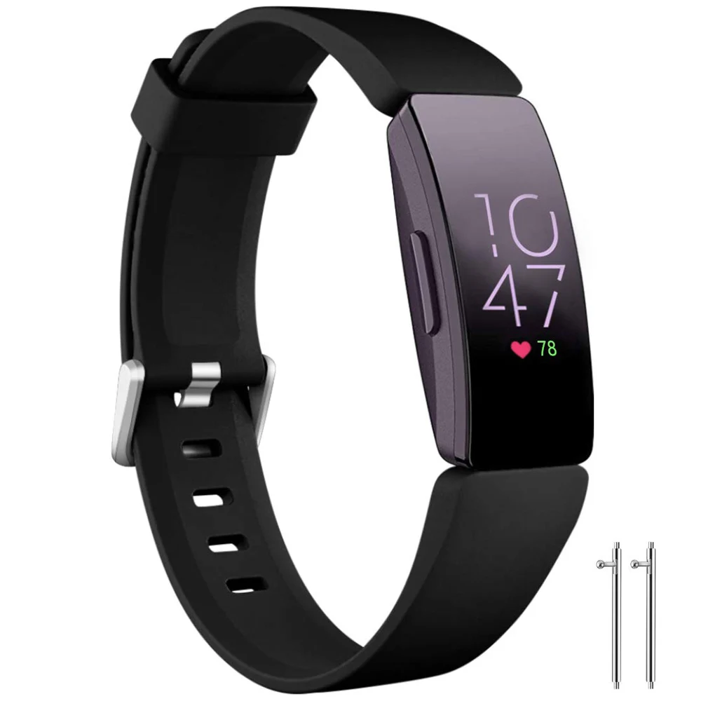 2019 черный ремешок для фитнес браслета Fitbit Inspire HR смарт часов / HR|Смарт-аксессуары| |