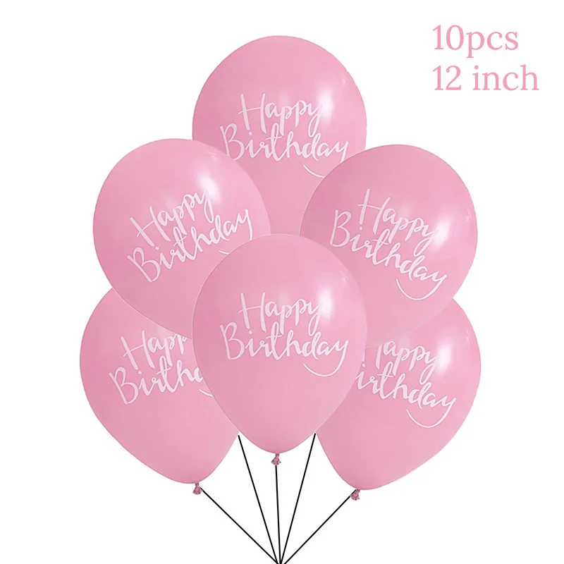 10pcs Latex Balloon Вечерние принадлежности в виде единорога для детей на первый день рождения, бумажные стаканчики и тарелки, скатерть, салфетка, баннер, топпер для торта, вечерние принадлежности для детского душа - Цвет: 10pcs Latex Balloon