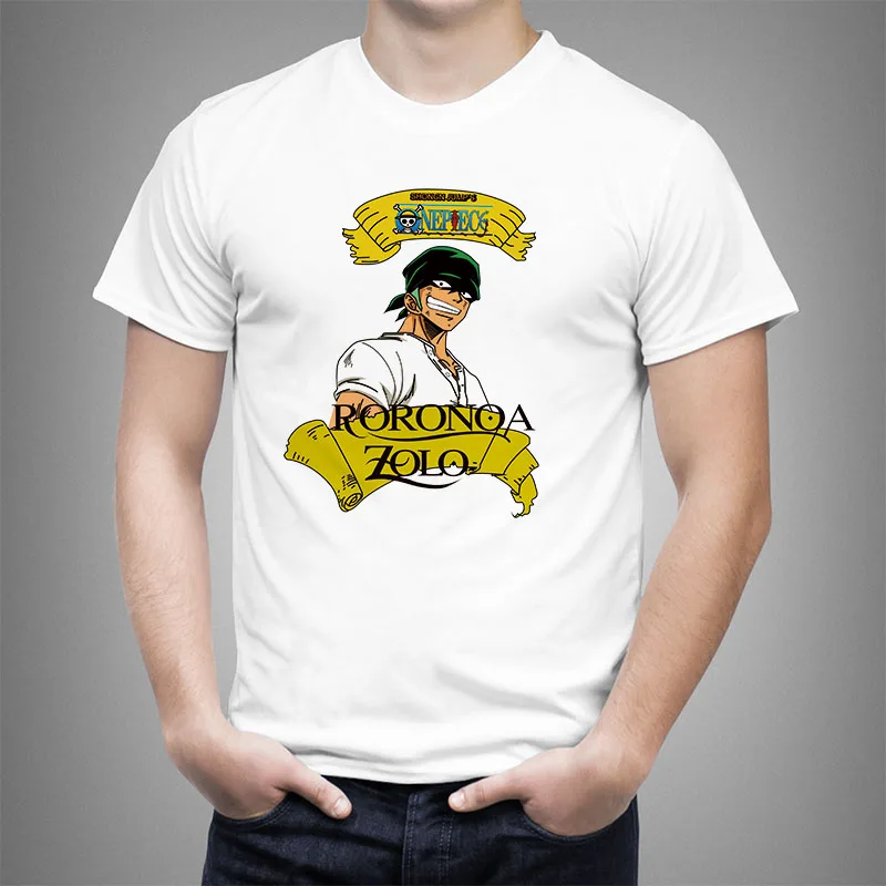 Animated Cartoon One Piece luffy anime roronoa zoro usopp T shirt Men Women Printed Casual Cool tees Short Sleeve tops #1990 | Мужская