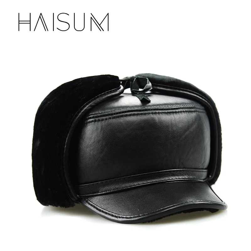 2018 мужские зимние шапки из натуральной кожи бейсбольная кепка для мужчин