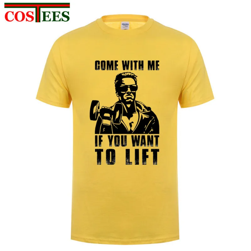 Футболка Terminator Arnold men Come With Me если вы хотите поднимать подарок повседневная