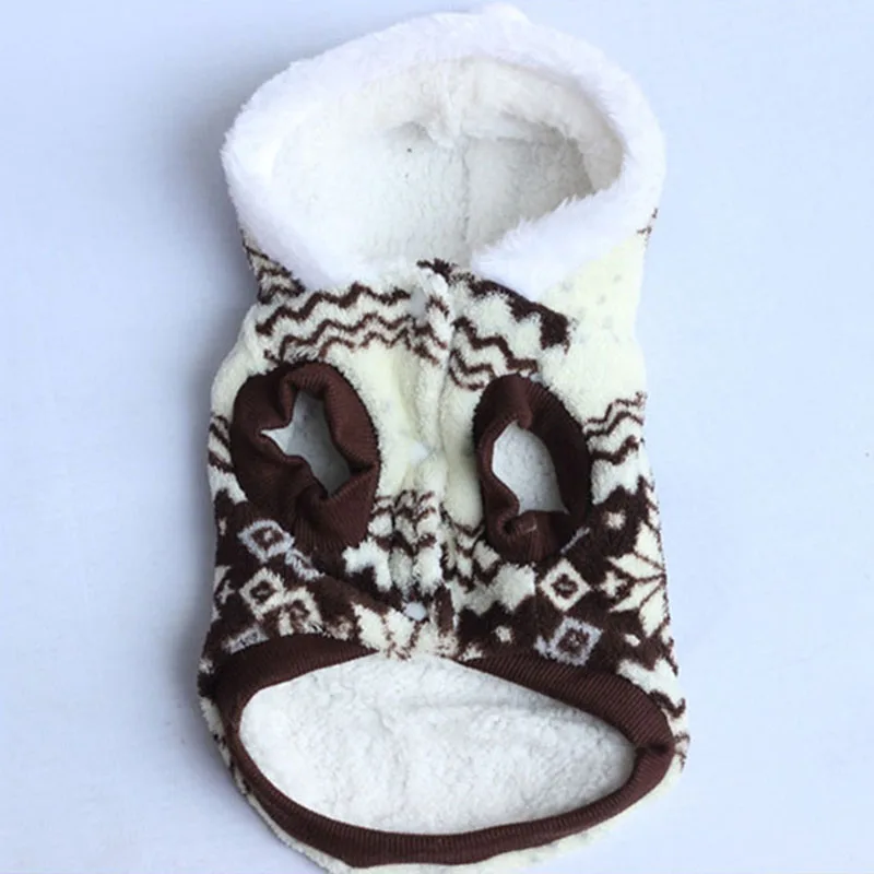 Одежда для домашних животных, Рождественский костюм для кошки, собаки, классический теплый флисовый пуховик со снежинками для питомца кошки, повседневное пальто на зиму и осень
