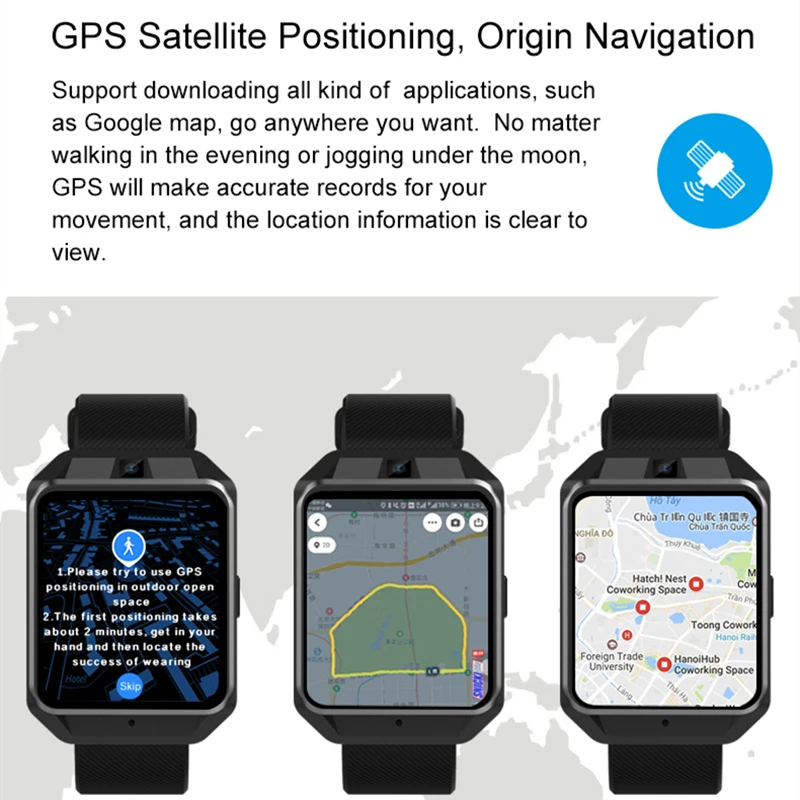 Фустер M5 ОС Android 6.0 Смарт-часы 1 ГБ + 8 памяти GPS SmartWatch Поддержка сим-карты и Bluetooth