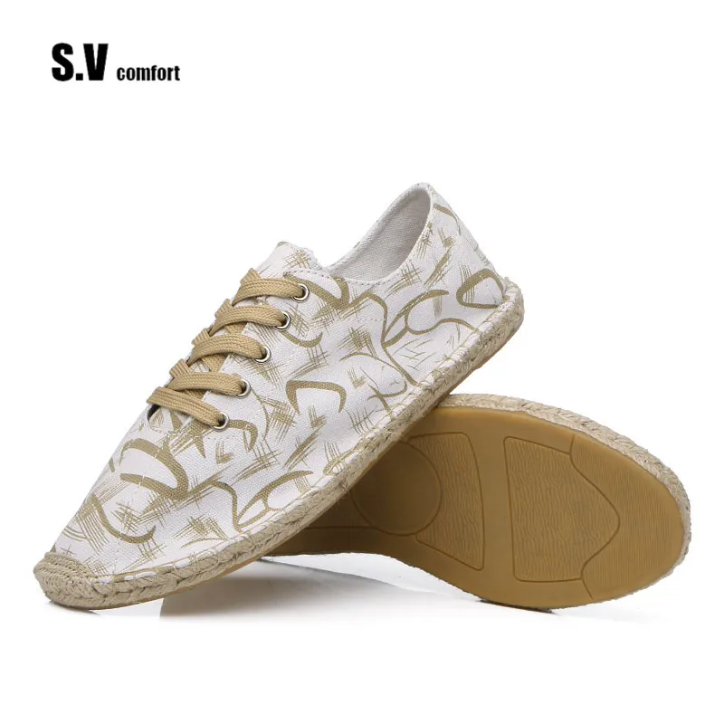 SV Марка Лето Весна Холст Espadrille Повседневная Обувь Белье Соломы Кос Бездельничали