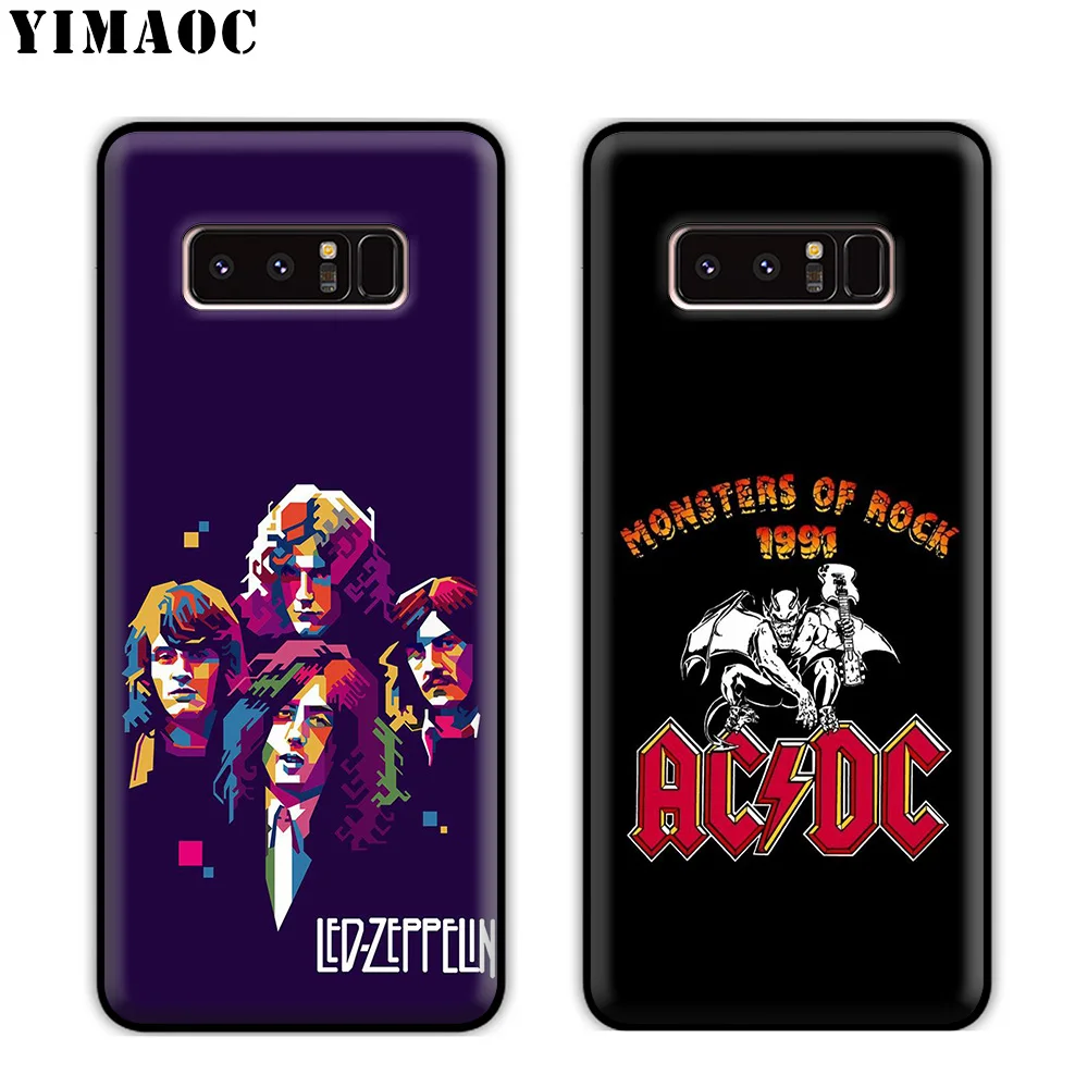 YIMAOC Led Zeppelin ACDC полосы Мягкий силиконовый чехол для samsung Galaxy Note 10 Plus 9 8 A9 A8 A6 2018 A5 A3 2017