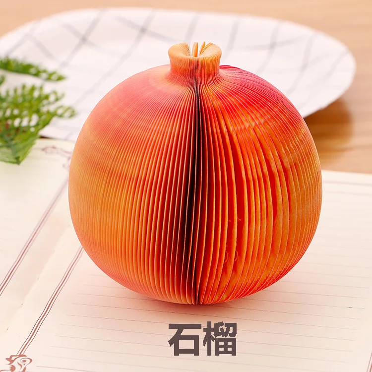 Pomegranate 130 листов овощей и фруктов, Kawaii блокнот для заметок, милый блокнот для заметок, стикер для дневника, школы и меда, товары для дома, рождественский подарок - Цвет: Pomegranate