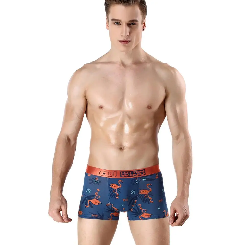 CW001 Flamingo Men QIZXIM нижнее белье с фламинго, нижнее белье для влюбленных, трусы на День святого Валентина, хлопковые парные трусы, мужские боксеры, нижнее белье для влюбленных, трусы для влюбленных - Цвет: CW001 Flamingo Men