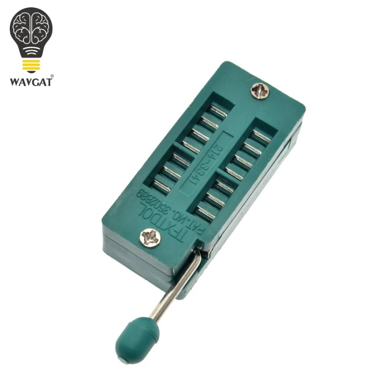 10 шт./лот Универсальный тестовый разъем ZIF 14 контактов dip 2 54 мм Шаг IC|zif socket|ic socketsocket