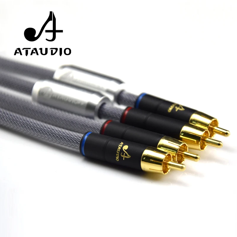 ATAUDIO 1 пара 2RCA к кабель Hi Fi Чистый медный Rca аудио кабель|2rca to 2rca|rca audio cableaudio cable |