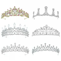 diverse silver gold color crystal crowns bride tiara fashion queen for wedding crown headpiece wedding hair jewelry accessories