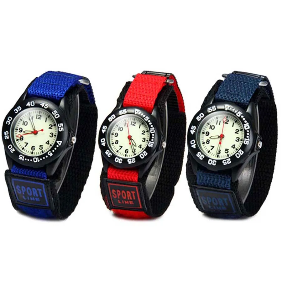Students Luminous Watches New Nylon Strap Climbing Military Quartz Wrist Waterproof Strong Kids | Наручные часы