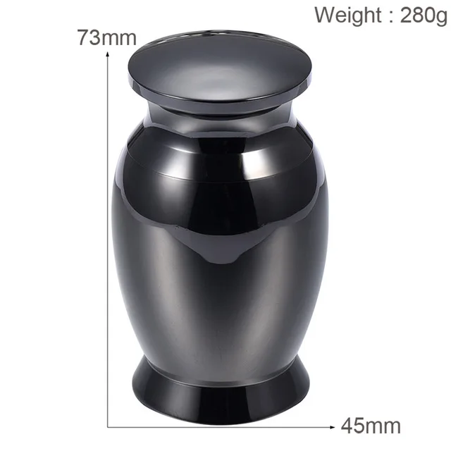 

73mm*45mm High&Weight 280g High Polished 316L Stainless Steel Cremation Urn Pet/Human Ashes Keepsake Urns Funeral Casket