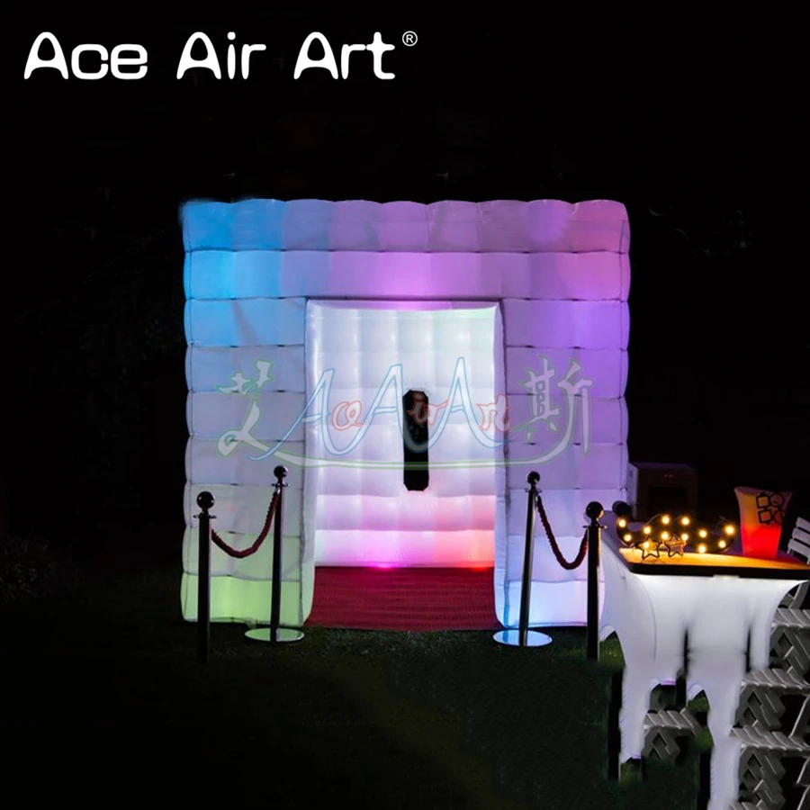 

Portable led lights inflatable photo booth props,foto taking station,selfie kiosk for wedding and trade events