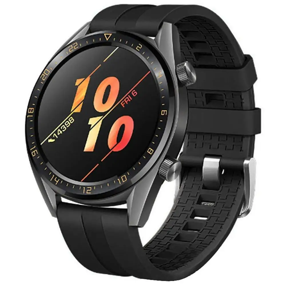 Ремешок силиконовый для Huawei Watch GT 2 браслет Galaxy watch 46 мм samsung Gear S3 Frontier 22 amazfit bip S 3
