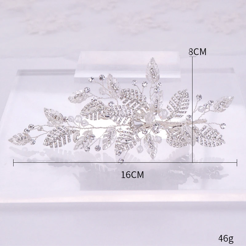 

Rhinestone Crystal Hair Clips Headdress For Women Bride Hairpins Silver Color Rhinestone Headbands Wedding Hair Accessories