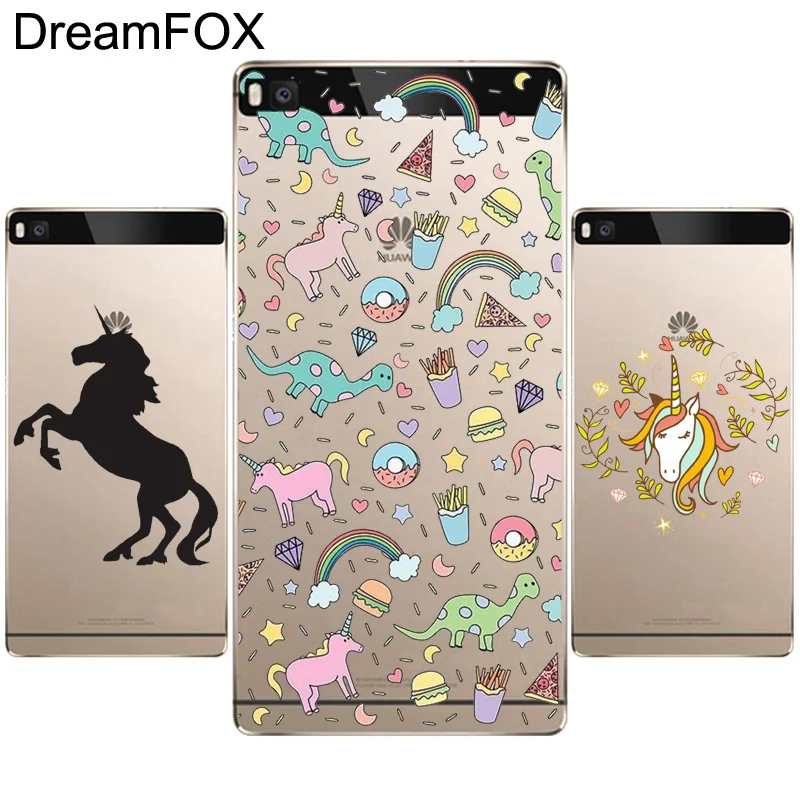 DREAMFOX L027 Мягкий силиконовый чехол из ТПУ с изображением милой лошади единорога