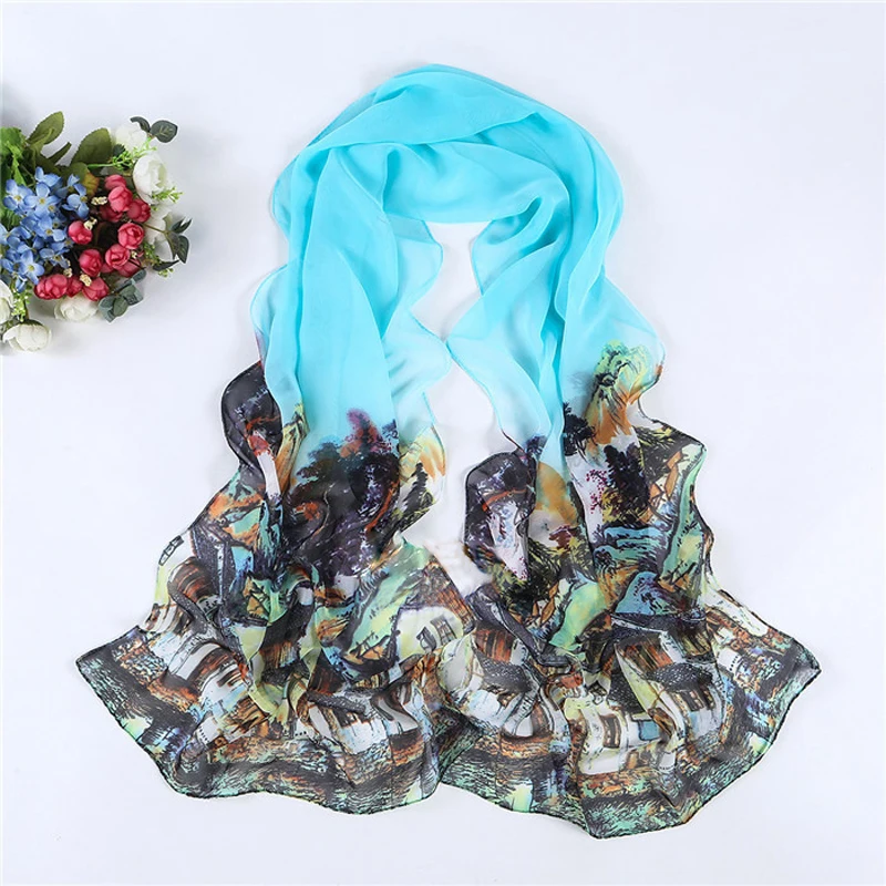

New Fashion Summer Style Brand Designer Scarf Women Chiffon Print Scarf Female Shawls and Scarves Beach Sunscreen Pashmina 1641