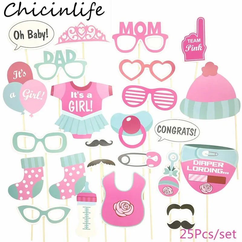 Chicinlife 25 шт. It's A Boy/Girl фото стенд реквизит День Рождения Вечеринка Baby Shower пол