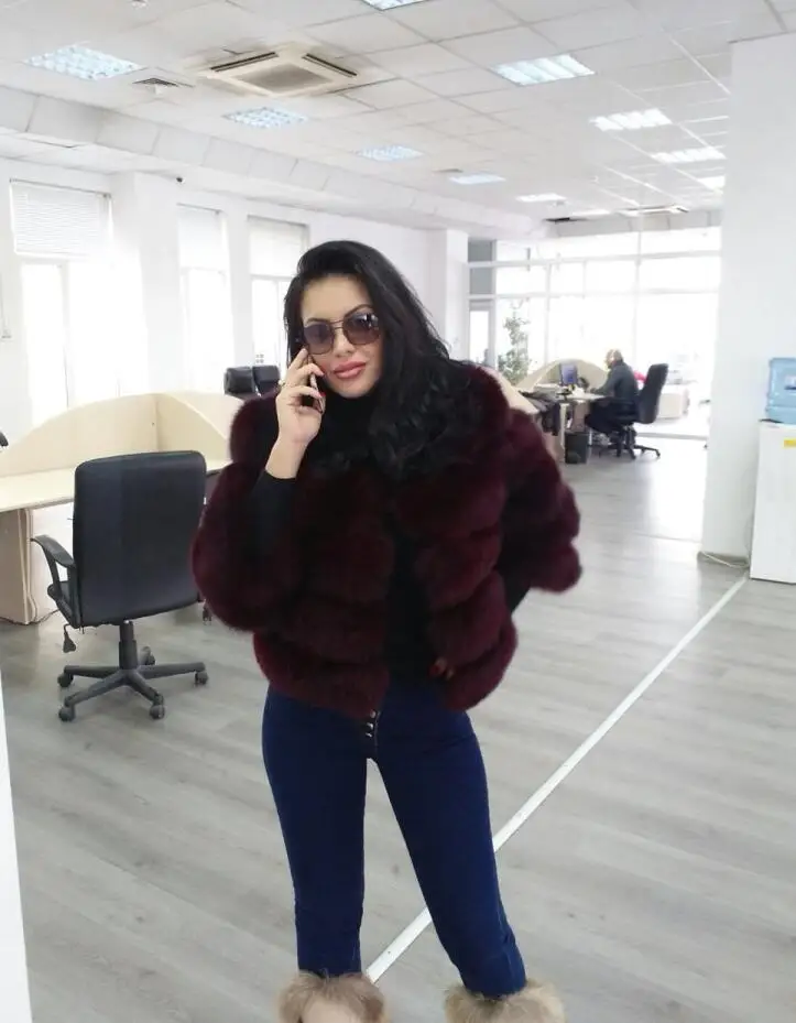 Лидер продаж, пальто из натурального Лисьего меха со звездами "Венеция", Красивая Великолепная зимняя меховая куртка, верхняя одежда abrigo mujer